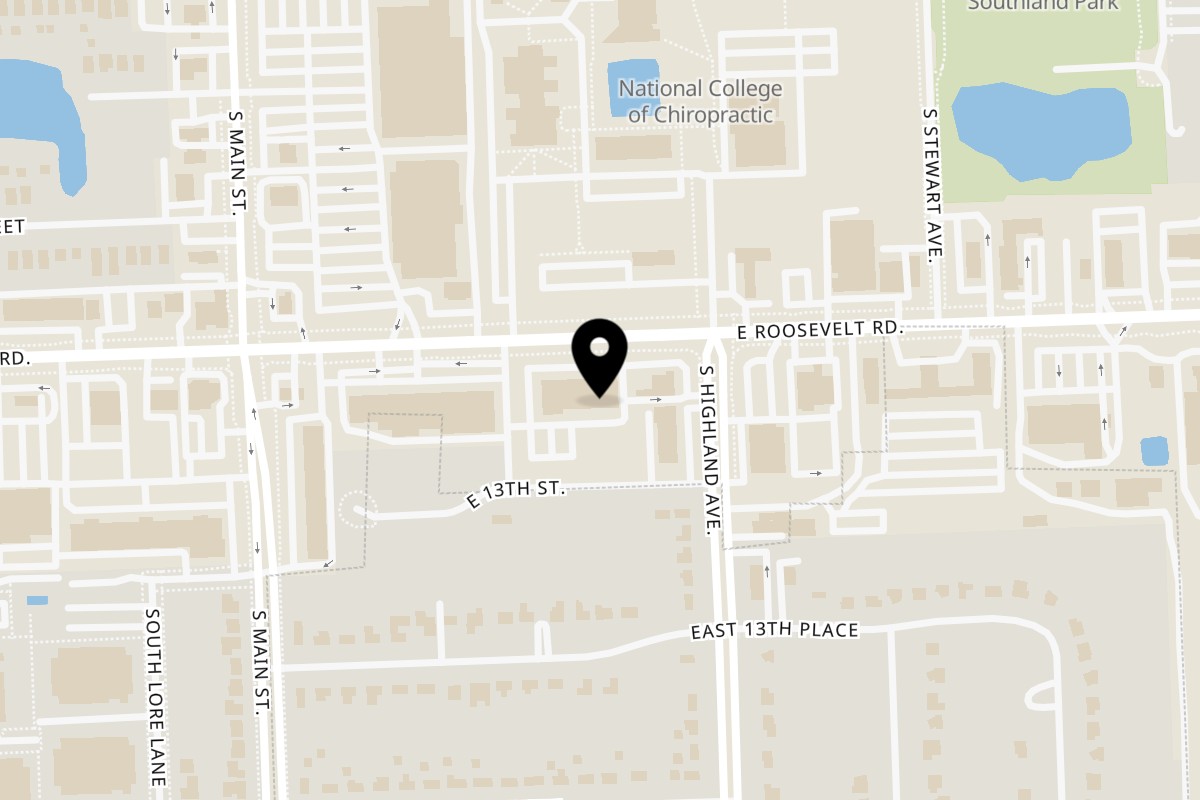 Map showing the location of Slyce of NY on 219 E Roosevelt Rd in Lombard